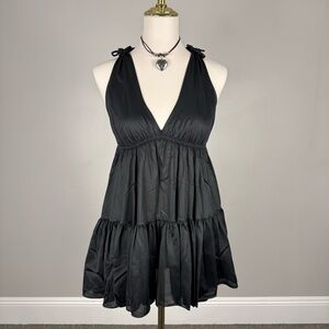 vintage black babydoll top